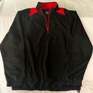 PGA TOUR PRO SERIES WINDBREAKER JACKET BLACK RED MENS MEDIUM NEW WITH TAGS EUC!